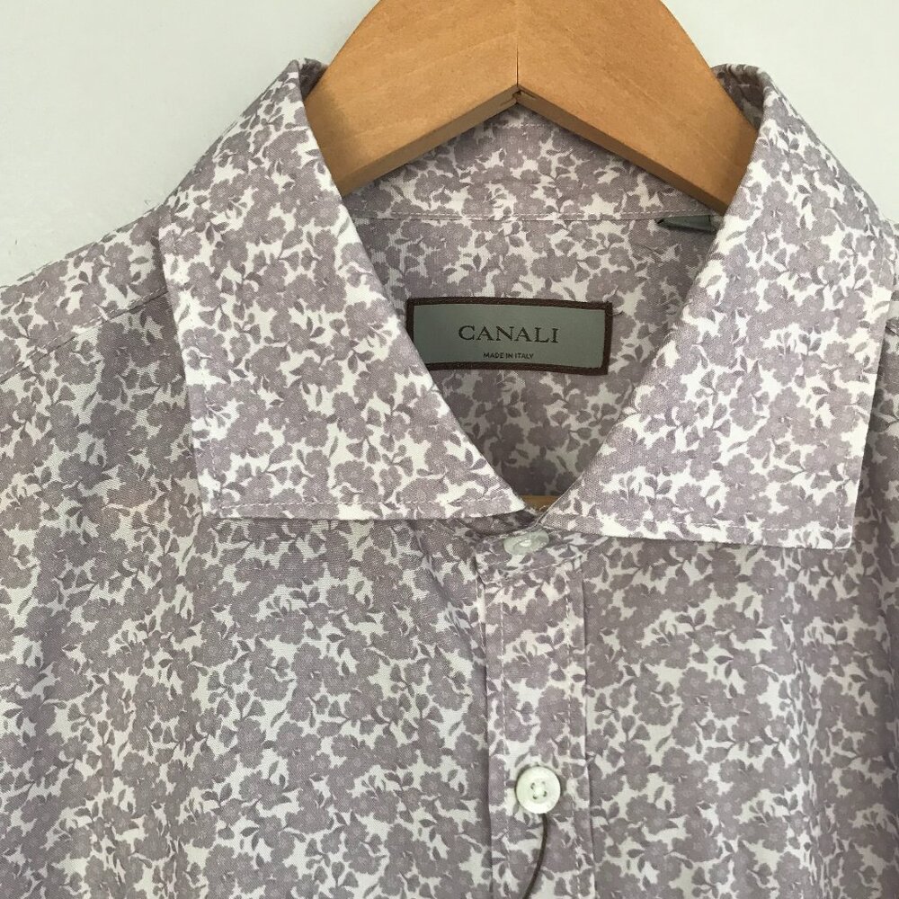 CANALI Floral Button-Up Shirt